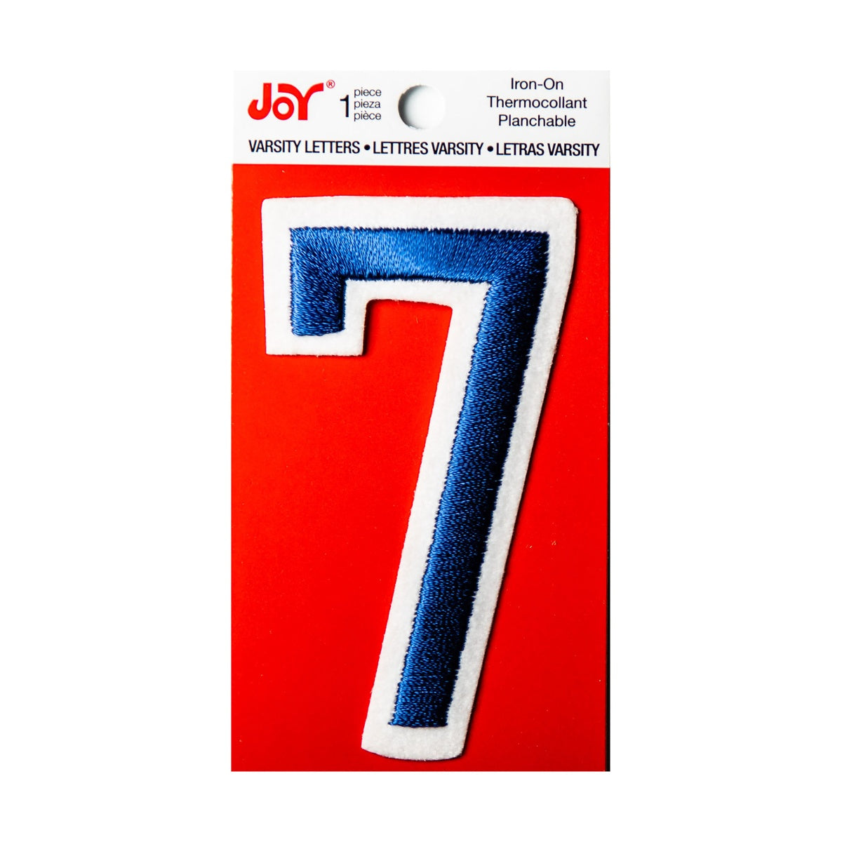 Joy Embroidered Iron-On 3 Inch Varsity Letters and Numbers