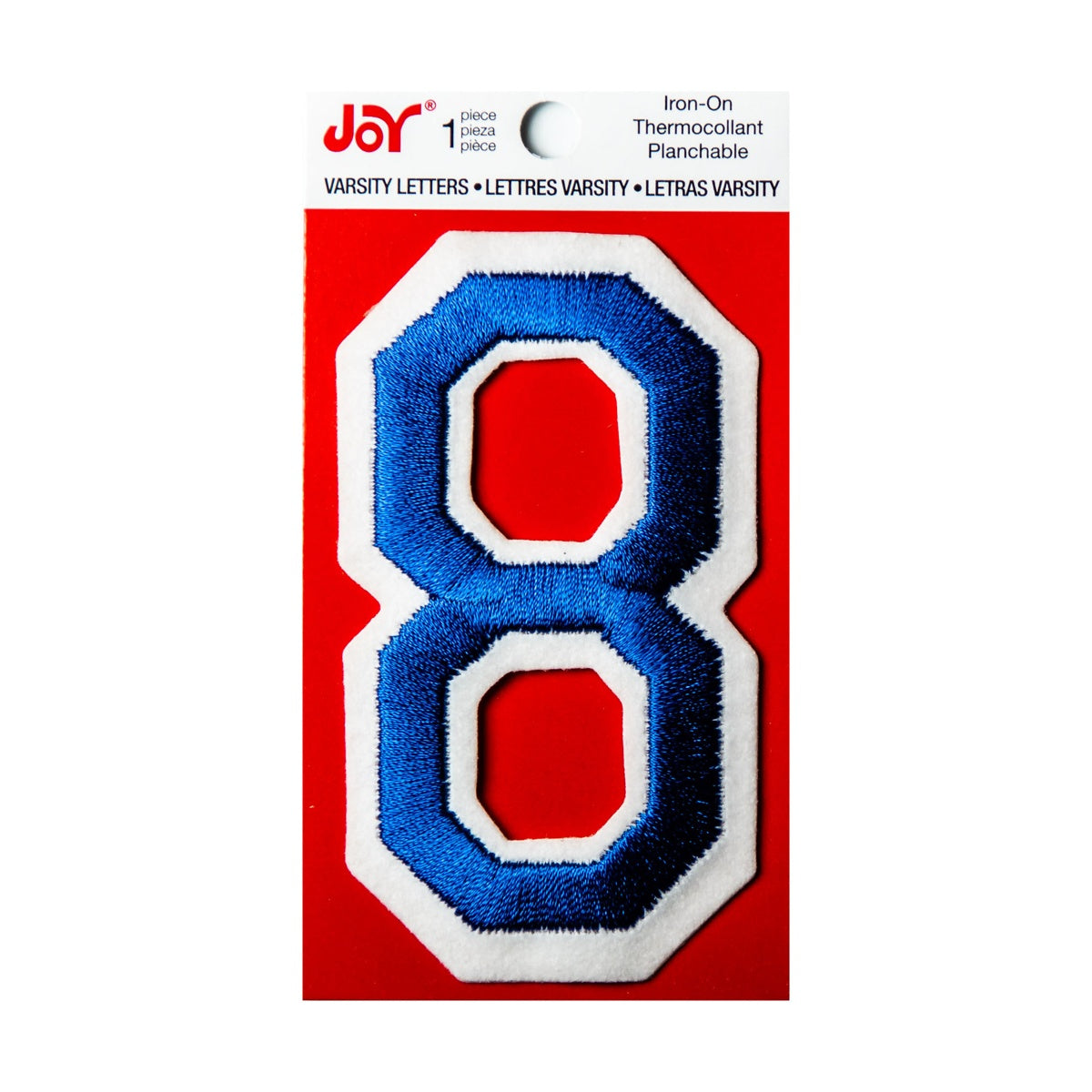 Joy Embroidered Iron-On 3 Inch Varsity Letters and Numbers