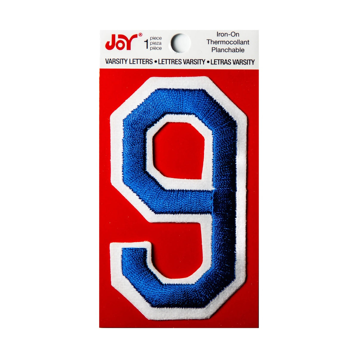Joy Embroidered Iron-On 3 Inch Varsity Letters and Numbers