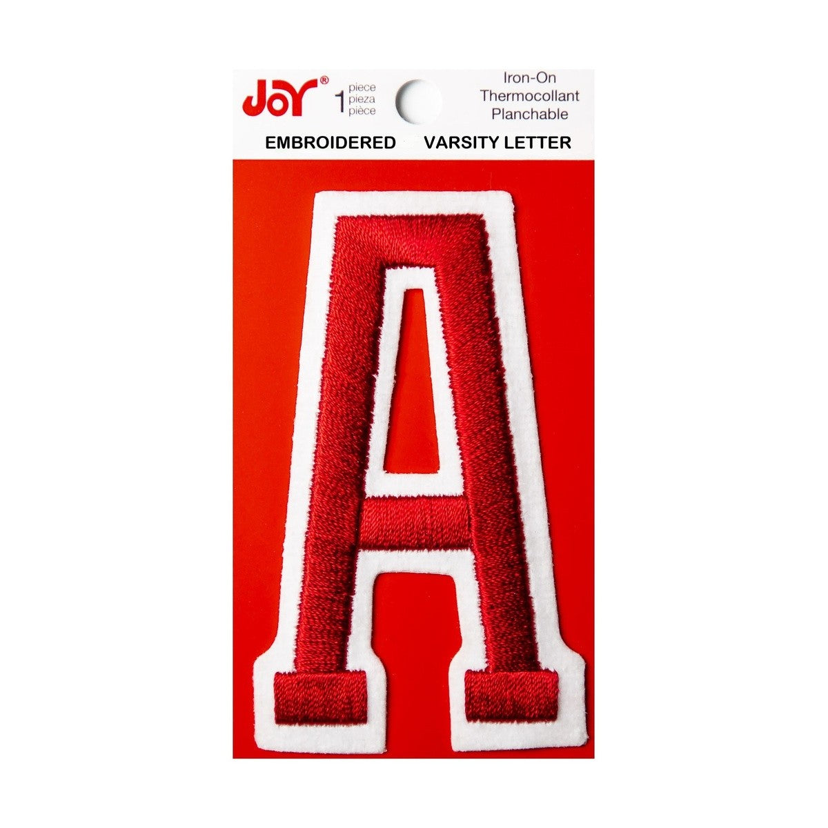 Joy Embroidered Iron-On 3 Inch Varsity Letters and Numbers