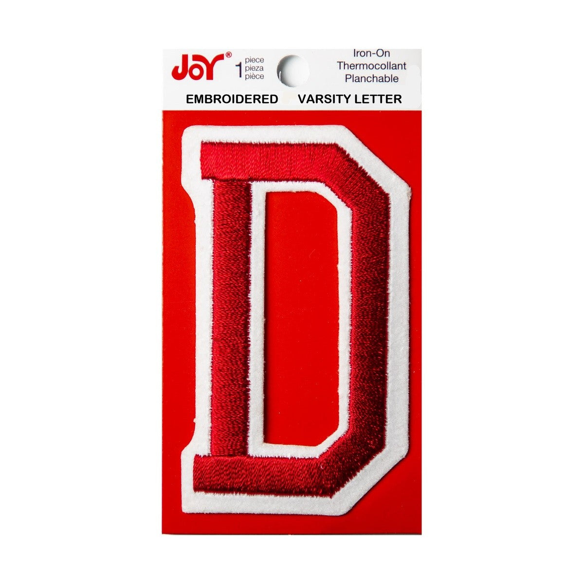 Joy Embroidered Iron-On 3 Inch Varsity Letters and Numbers