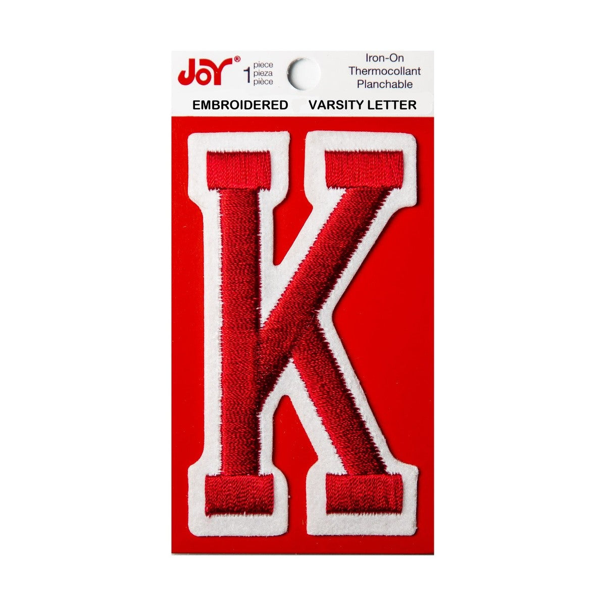 Joy Embroidered Iron-On 3 Inch Varsity Letters and Numbers