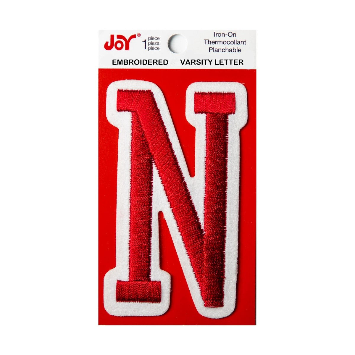Joy Embroidered Iron-On 3 Inch Varsity Letters and Numbers