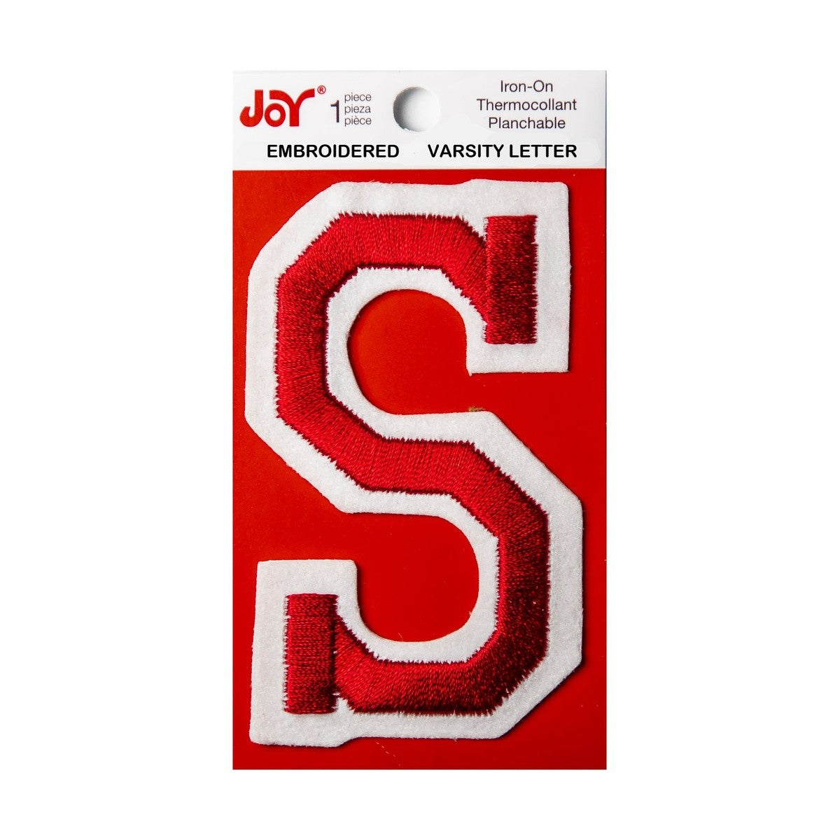 Joy Embroidered Iron-On 3 Inch Varsity Letters and Numbers