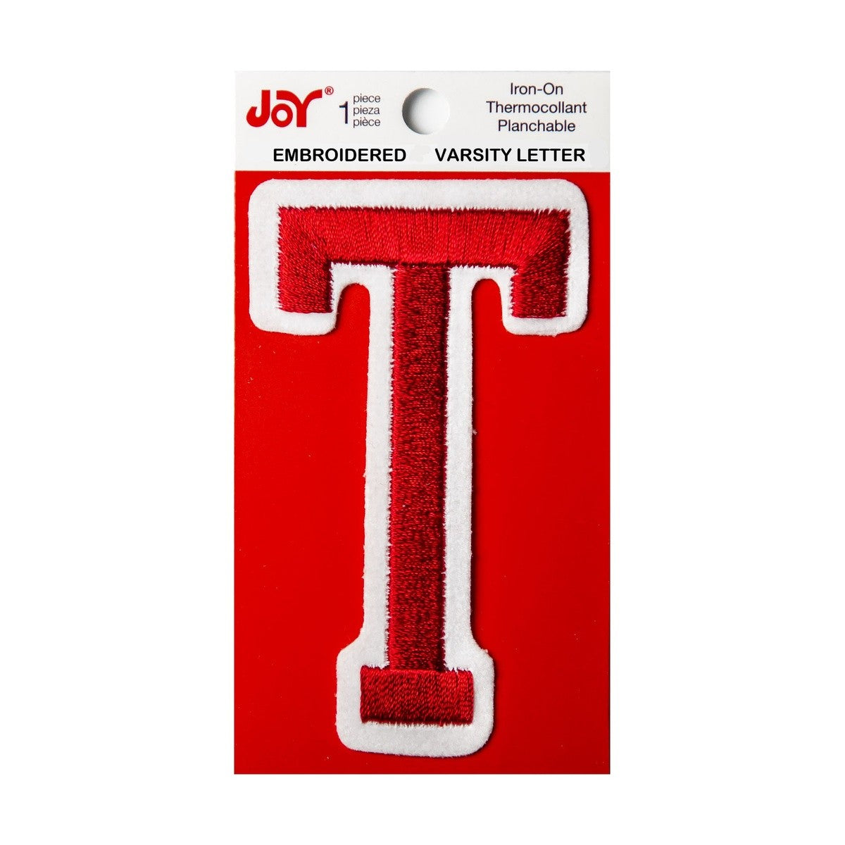 Joy Embroidered Iron-On 3 Inch Varsity Letters and Numbers