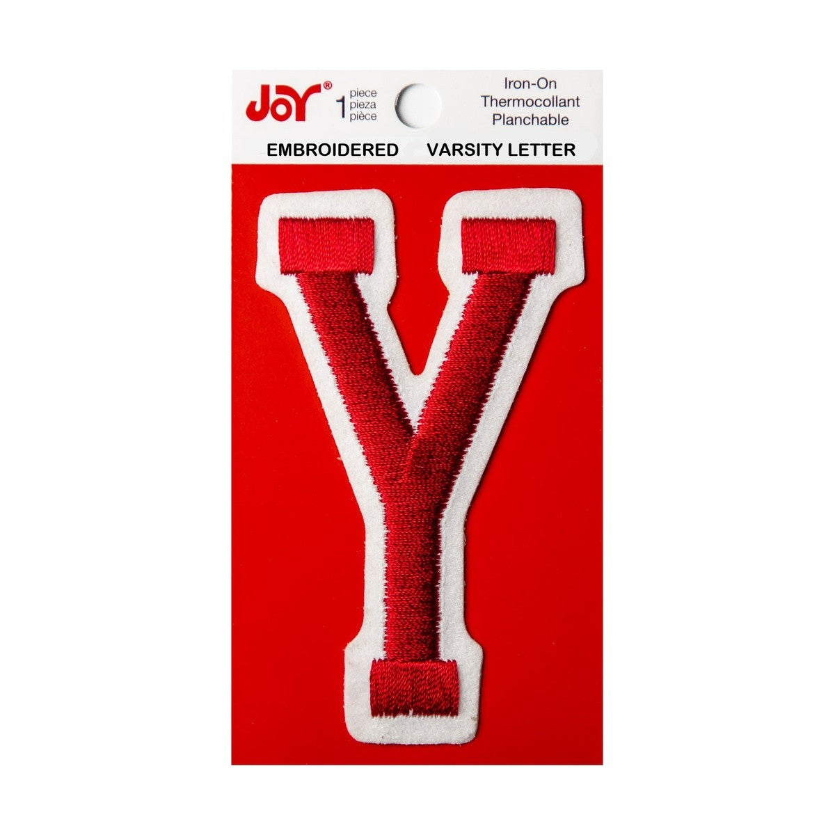 Joy Embroidered Iron-On 3 Inch Varsity Letters and Numbers
