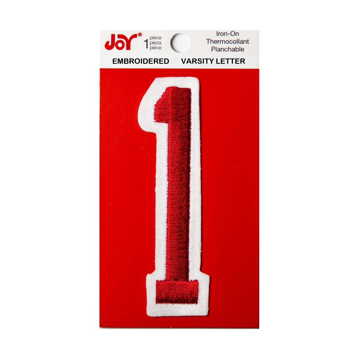 Joy Embroidered Iron-On 3 Inch Varsity Letters and Numbers