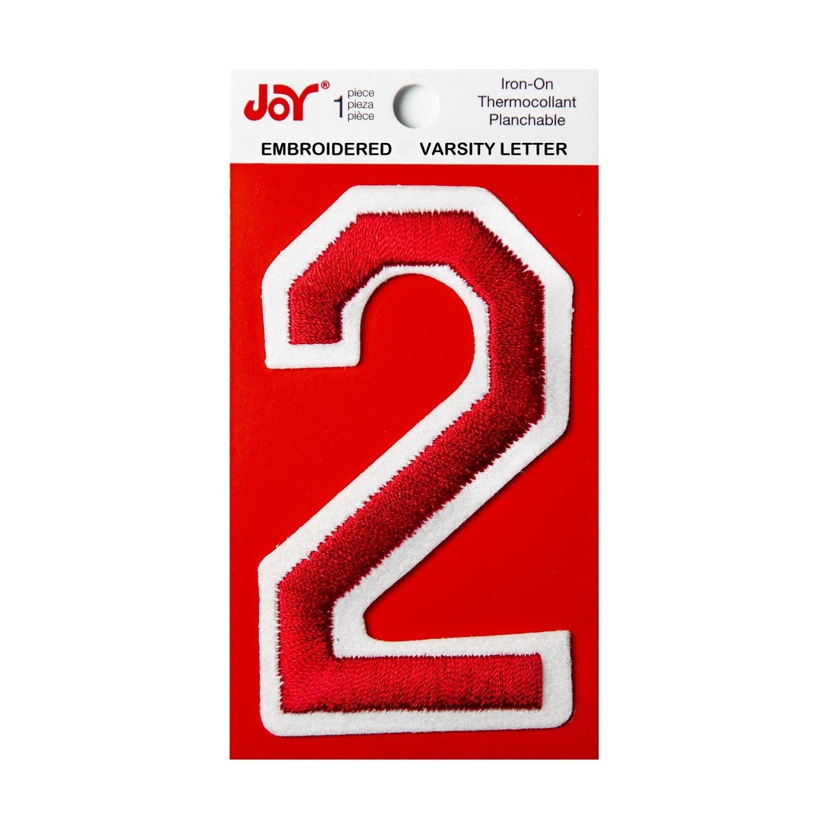 Joy Embroidered Iron-On 3 Inch Varsity Letters and Numbers
