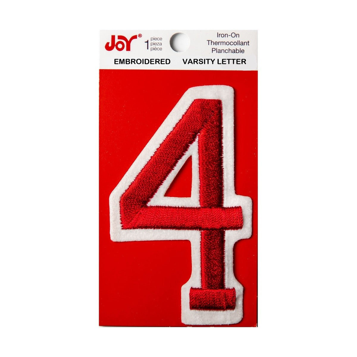 Joy Embroidered Iron-On 3 Inch Varsity Letters and Numbers