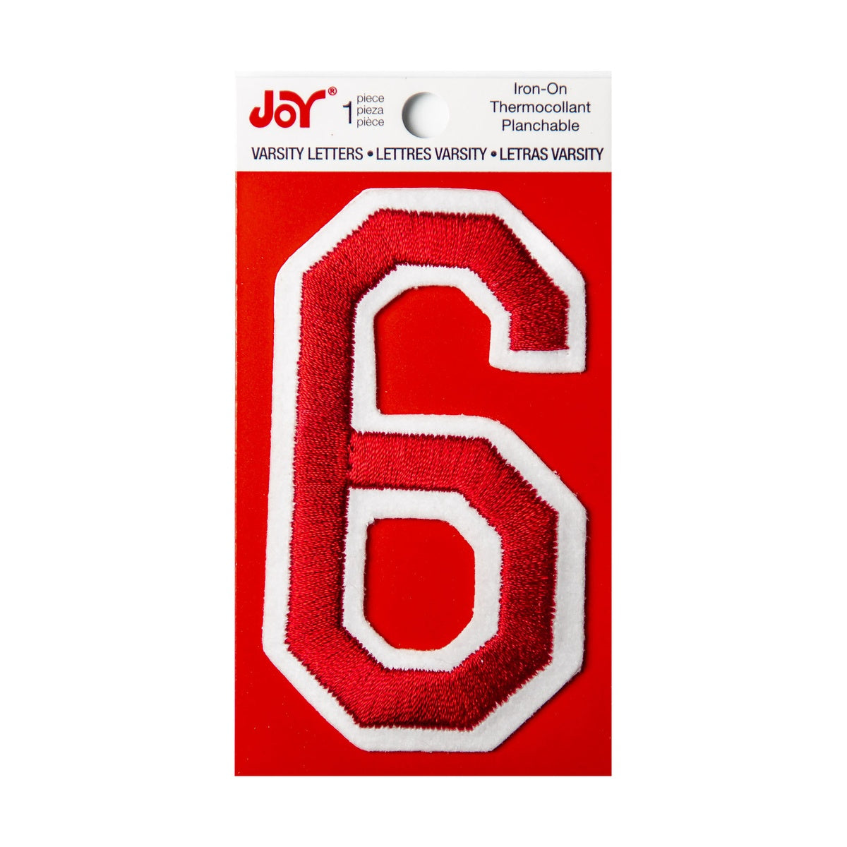 Joy Embroidered Iron-On 3 Inch Varsity Letters and Numbers