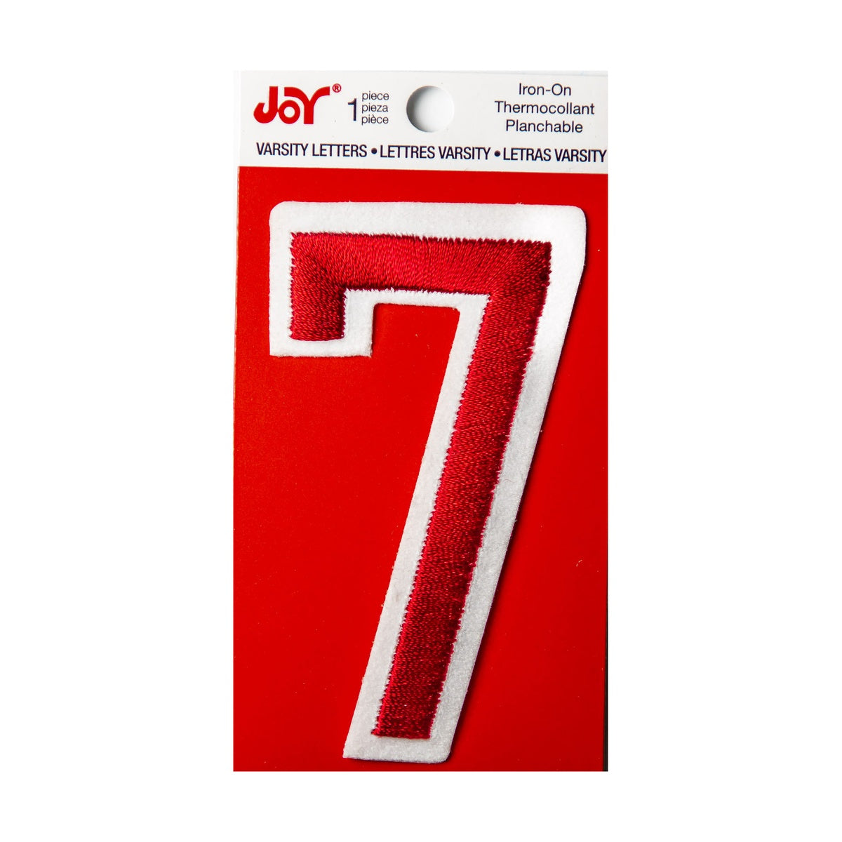 Joy Embroidered Iron-On 3 Inch Varsity Letters and Numbers