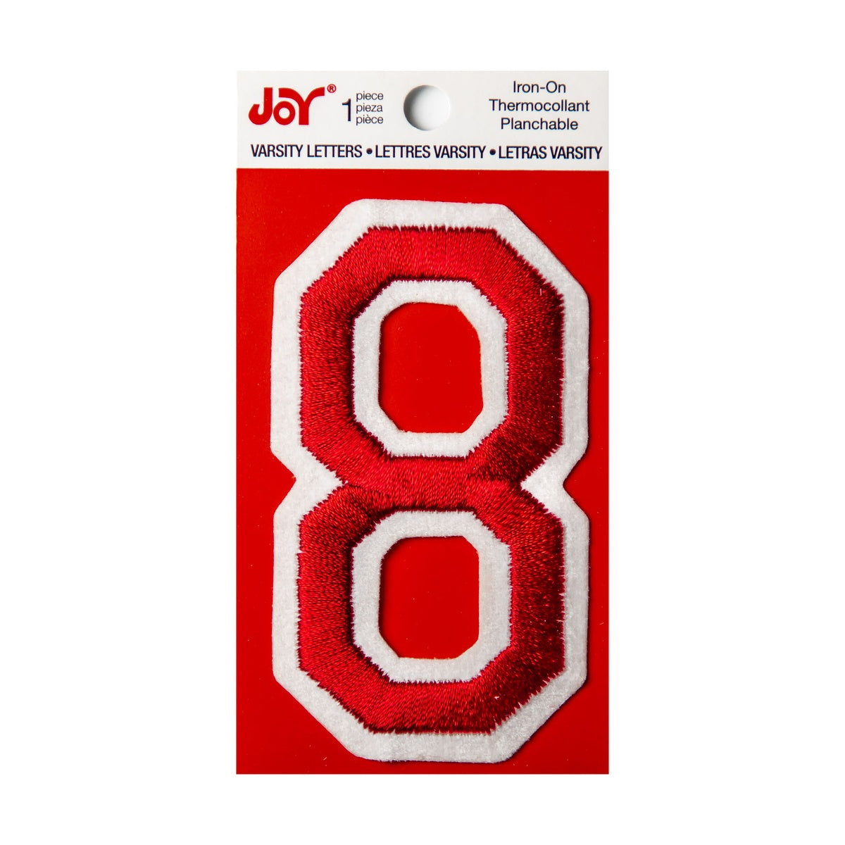Joy Embroidered Iron-On 3 Inch Varsity Letters and Numbers