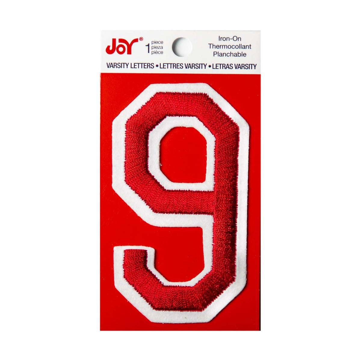 Joy Embroidered Iron-On 3 Inch Varsity Letters and Numbers