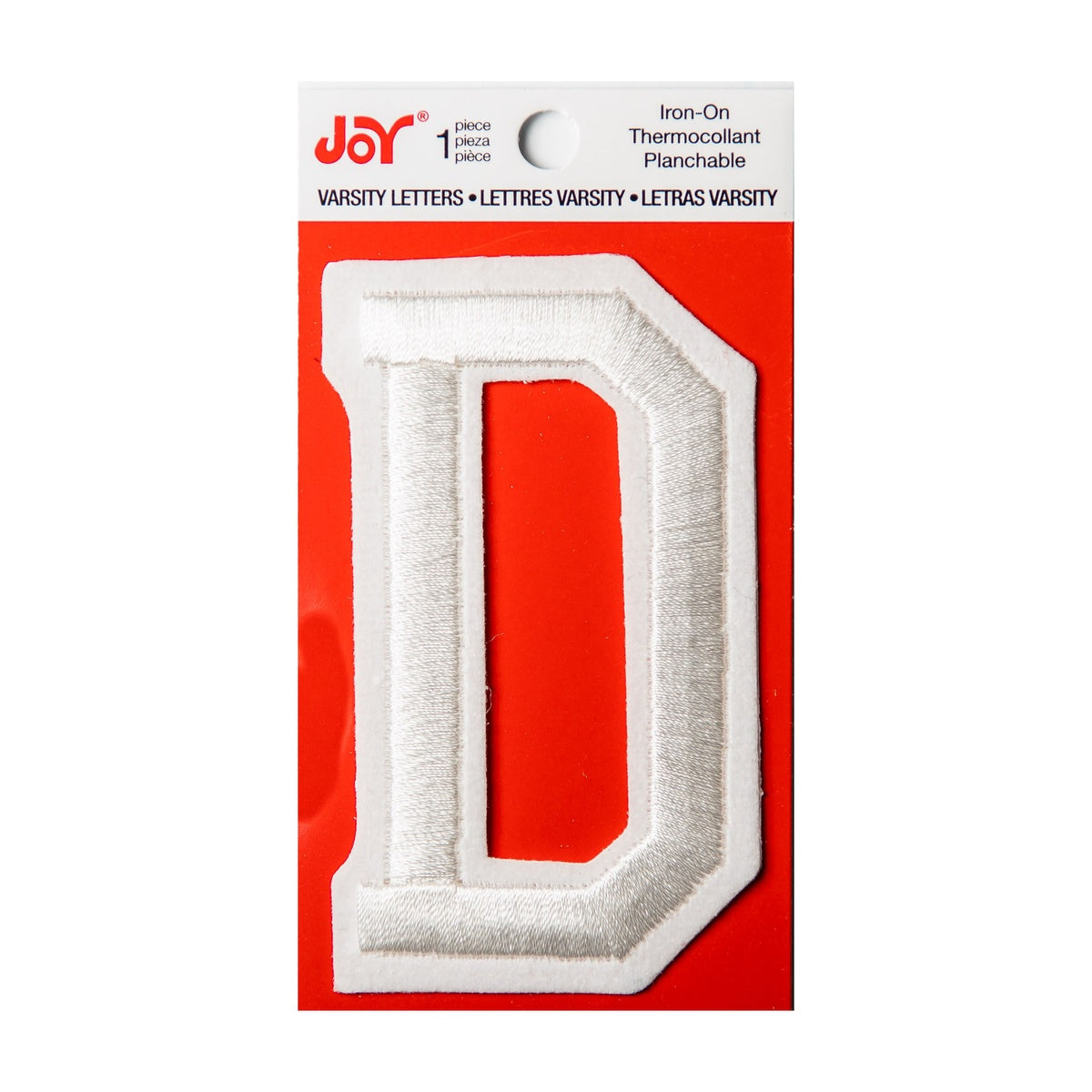 Joy Embroidered Iron-On 3 Inch Varsity Letters and Numbers