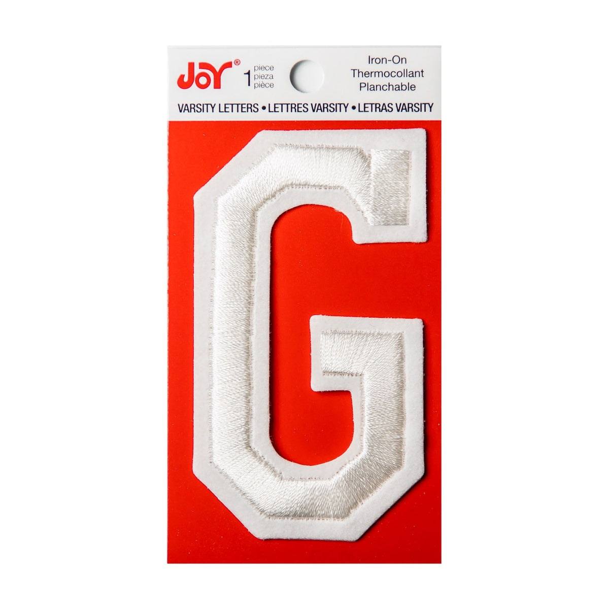 Joy Embroidered Iron-On 3 Inch Varsity Letters and Numbers