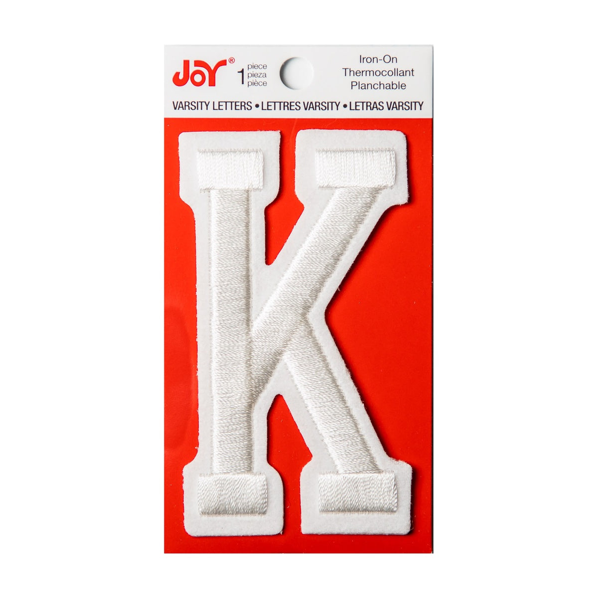 Joy Embroidered Iron-On 3 Inch Varsity Letters and Numbers