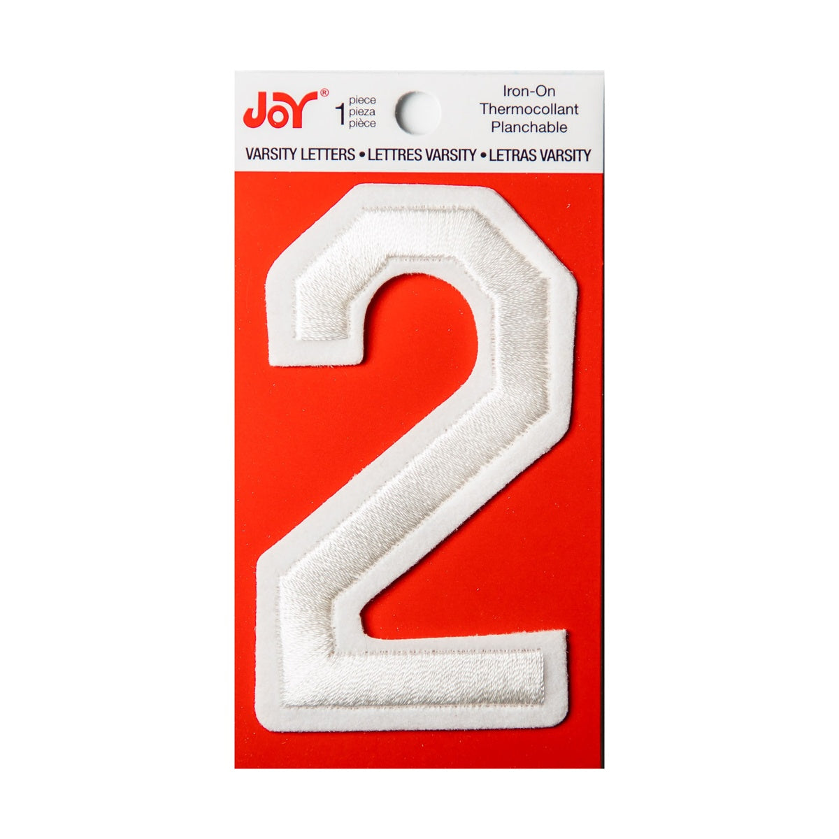 Joy Embroidered Iron-On 3 Inch Varsity Letters and Numbers