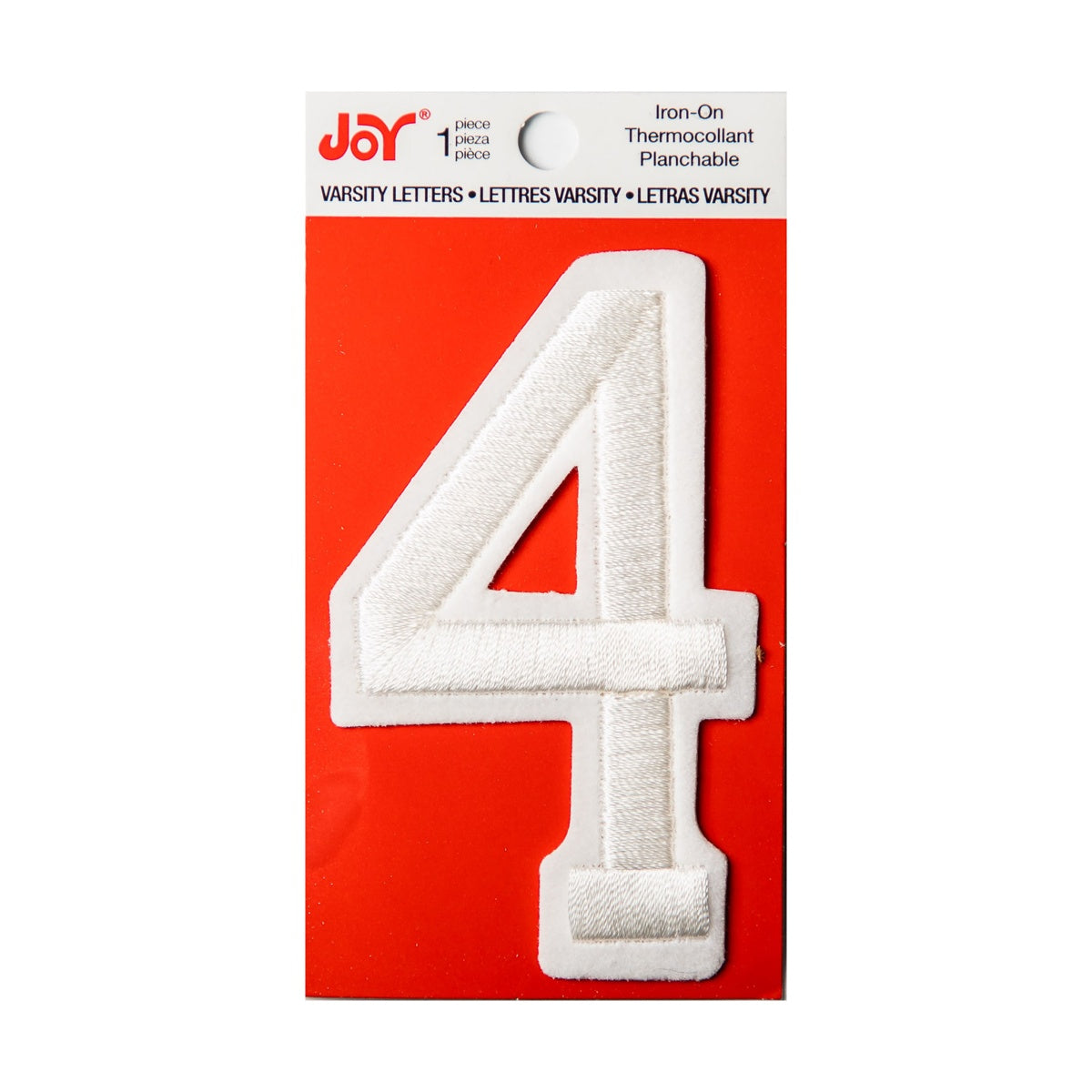 Joy Embroidered Iron-On 3 Inch Varsity Letters and Numbers