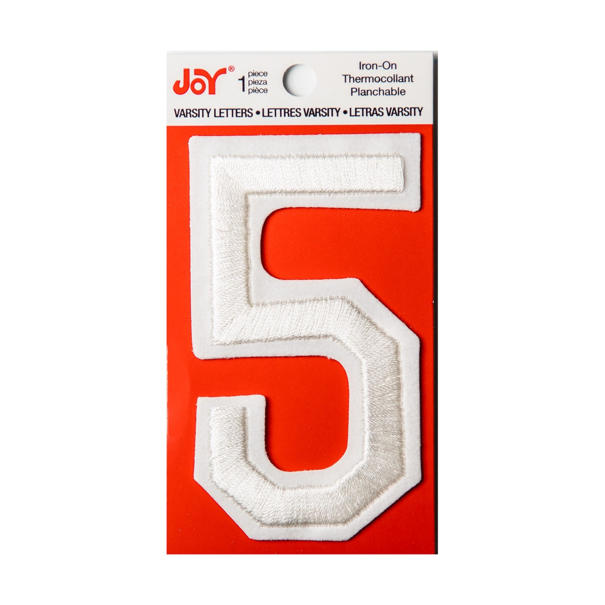 Joy Embroidered Iron-On 3 Inch Varsity Letters and Numbers