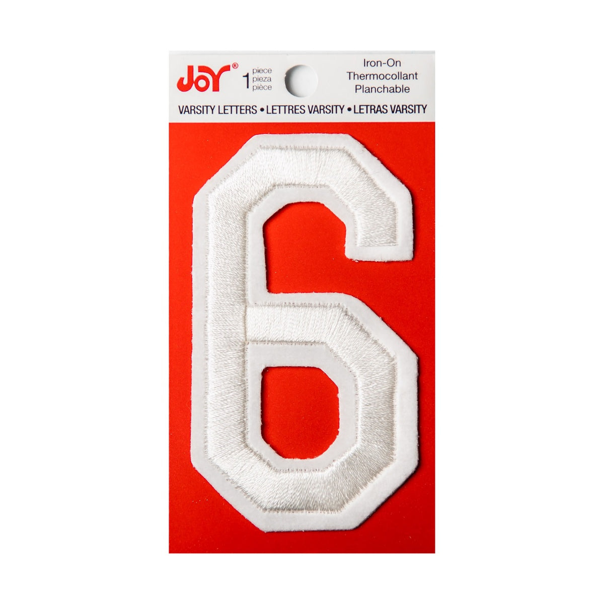 Joy Embroidered Iron-On 3 Inch Varsity Letters and Numbers