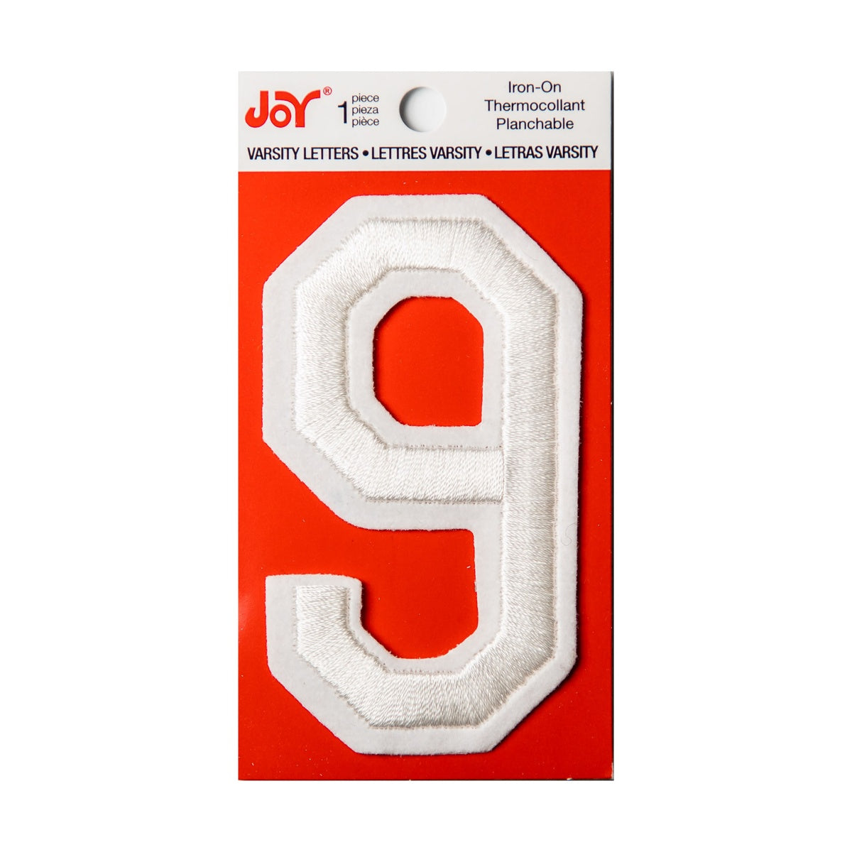 Joy Embroidered Iron-On 3 Inch Varsity Letters and Numbers