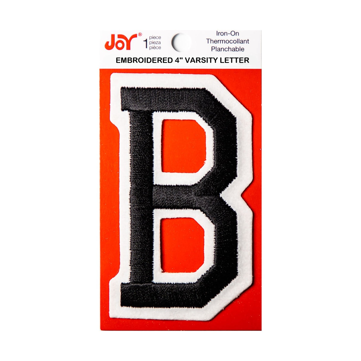 Joy Embroidered Iron-On 4 Inch Varsity Letters