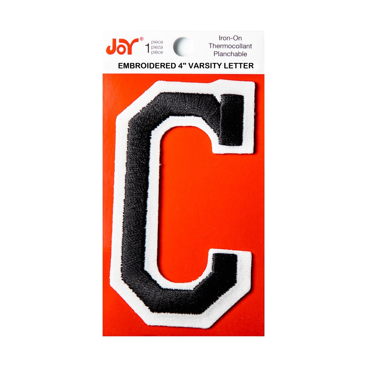 Joy Embroidered Iron-On 4 Inch Varsity Letters