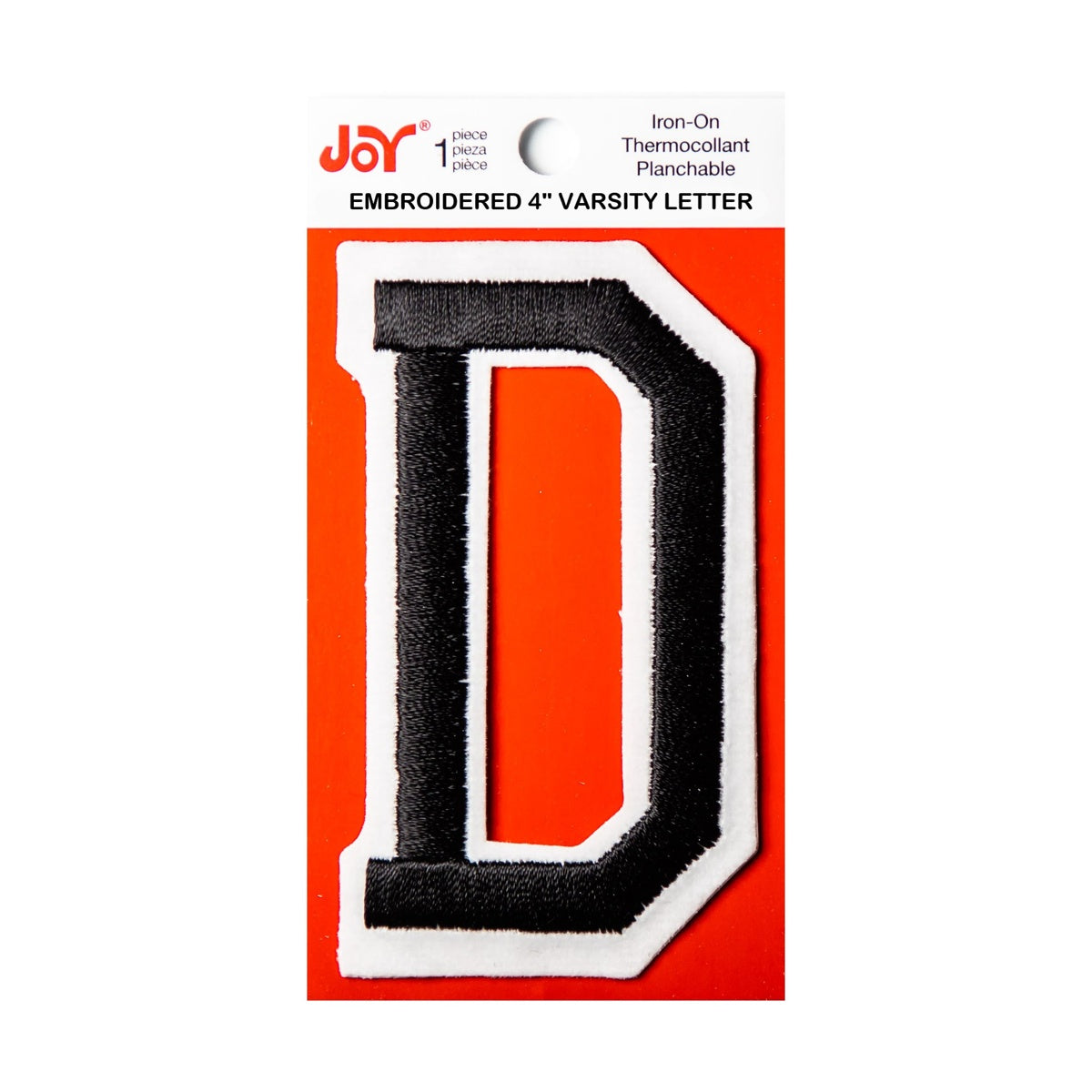 Joy Embroidered Iron-On 4 Inch Varsity Letters