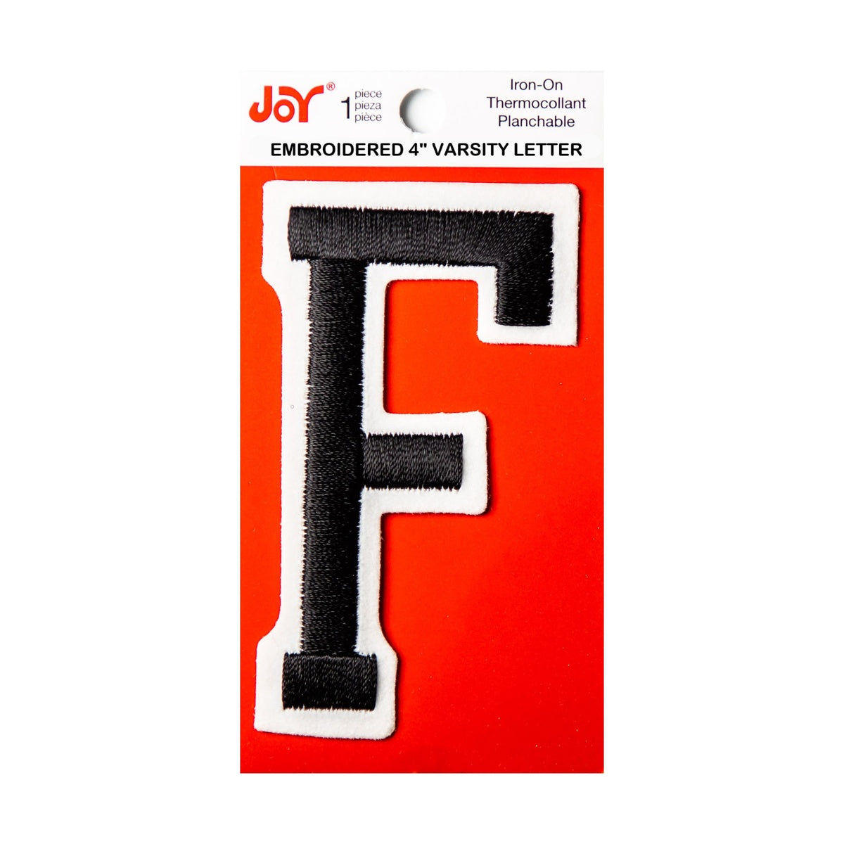 Joy Embroidered Iron-On 4 Inch Varsity Letters