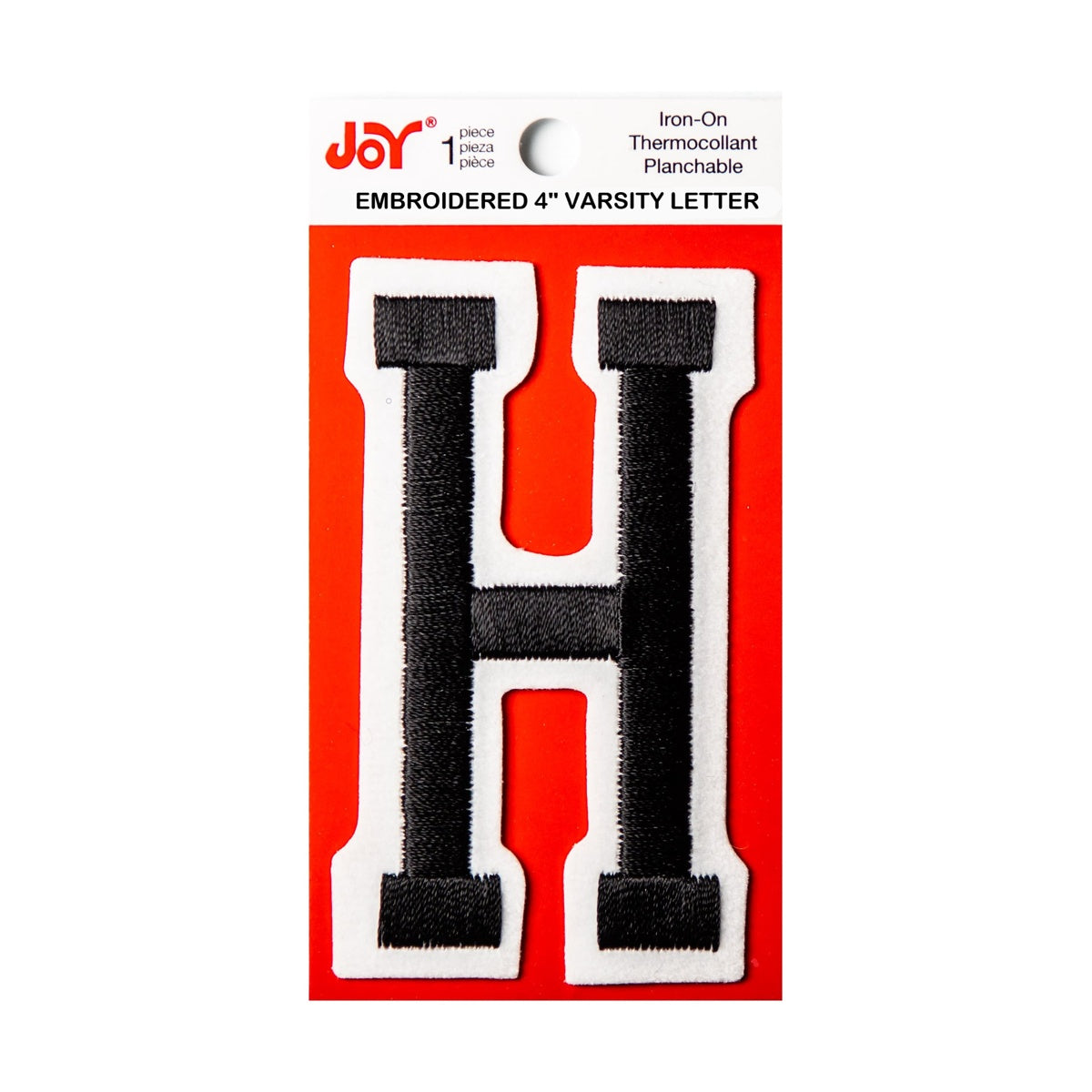 Joy Embroidered Iron-On 4 Inch Varsity Letters