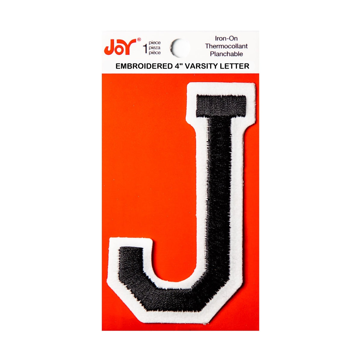 Joy Embroidered Iron-On 4 Inch Varsity Letters