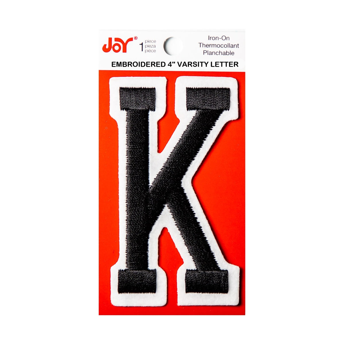 Joy Embroidered Iron-On 4 Inch Varsity Letters