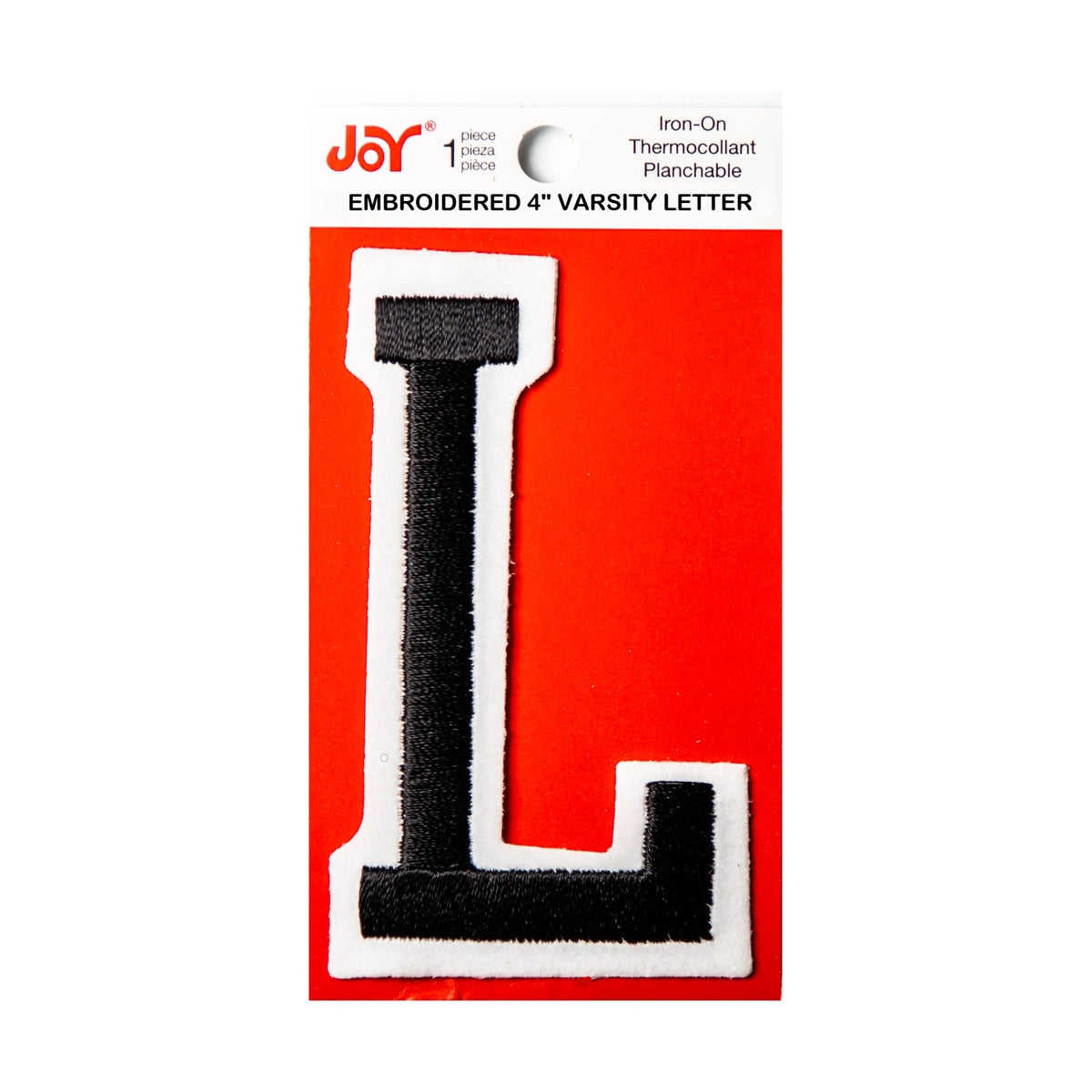 Joy Embroidered Iron-On 4 Inch Varsity Letters