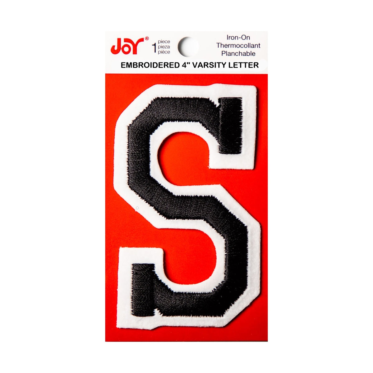 Joy Embroidered Iron-On 4 Inch Varsity Letters