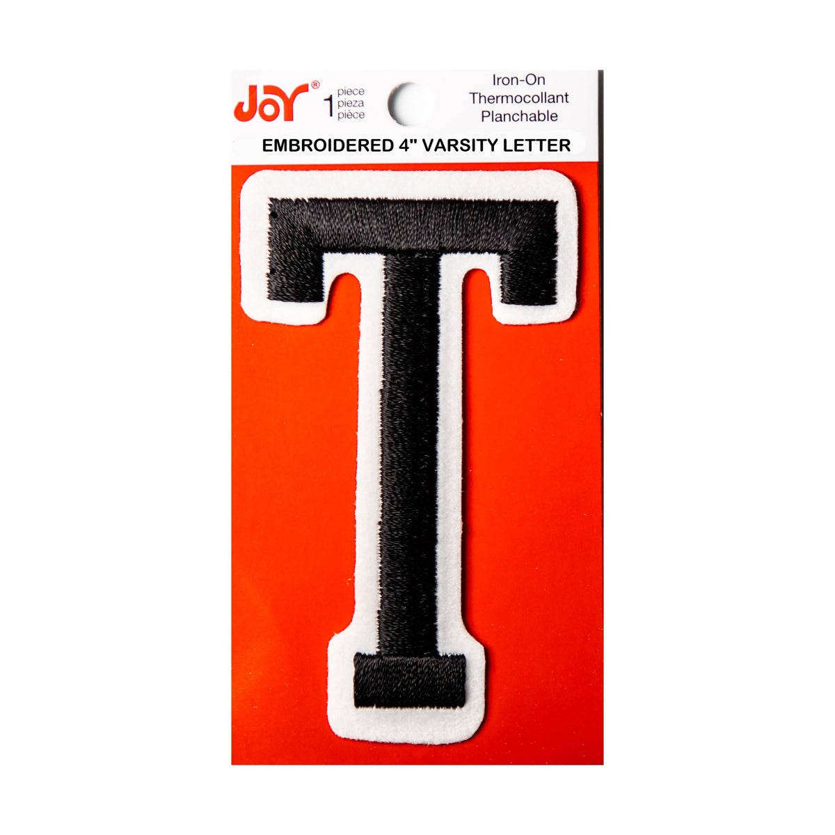 Joy Embroidered Iron-On 4 Inch Varsity Letters