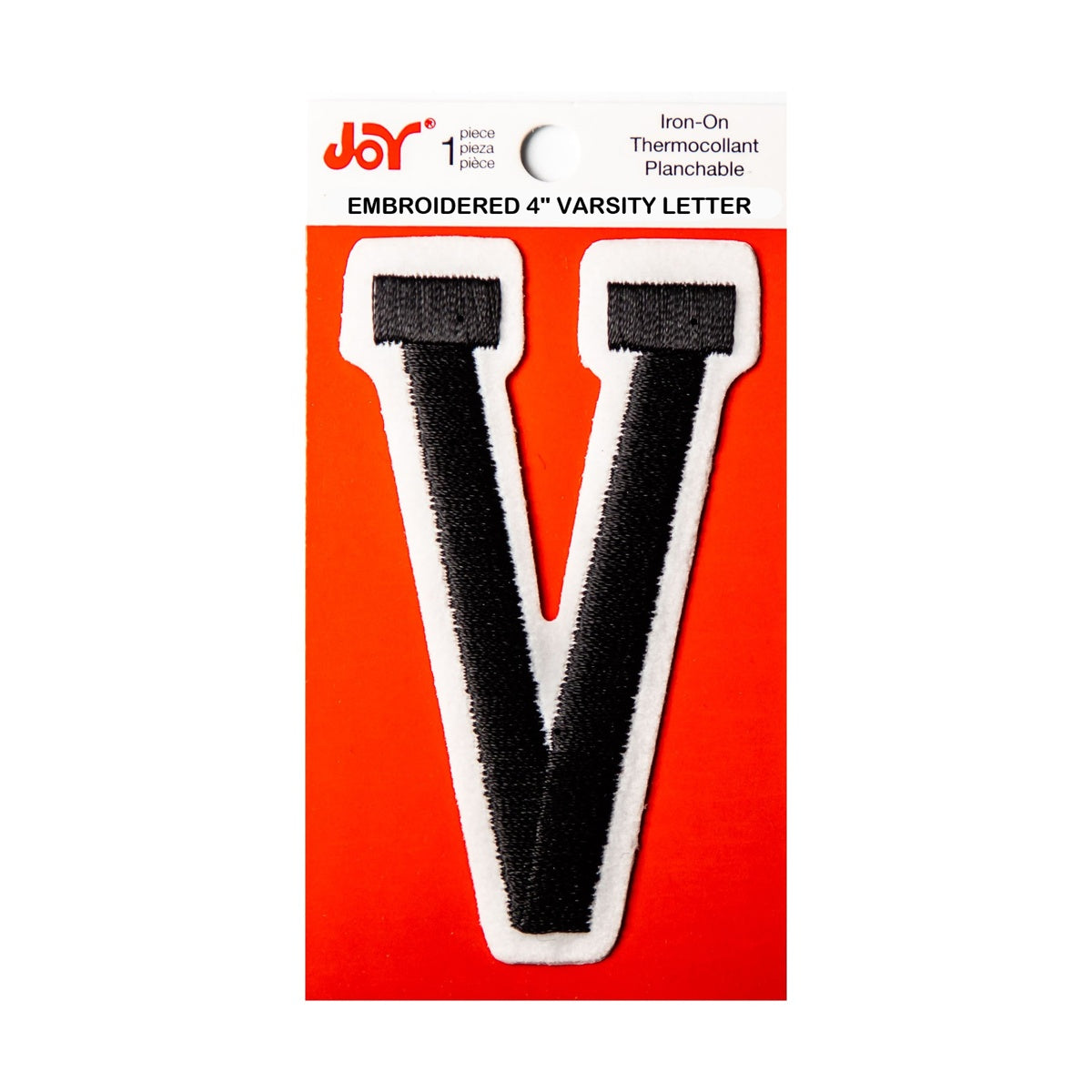 Joy Embroidered Iron-On 4 Inch Varsity Letters