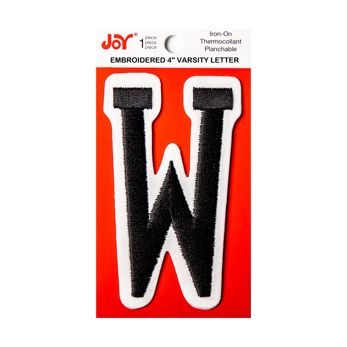 Joy Embroidered Iron-On 4 Inch Varsity Letters
