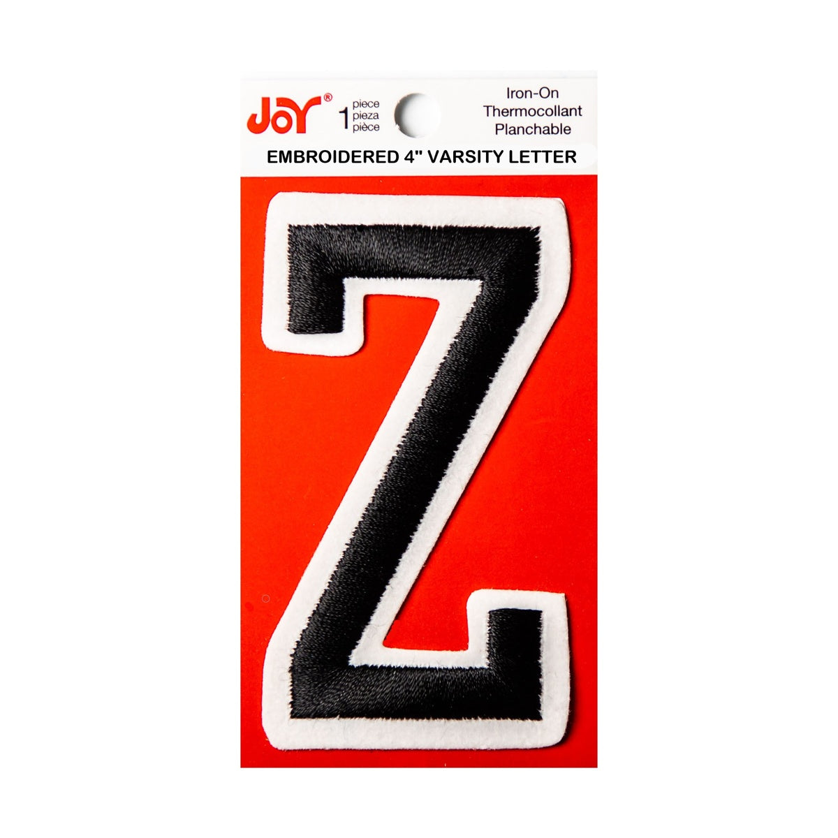 Joy Embroidered Iron-On 4 Inch Varsity Letters