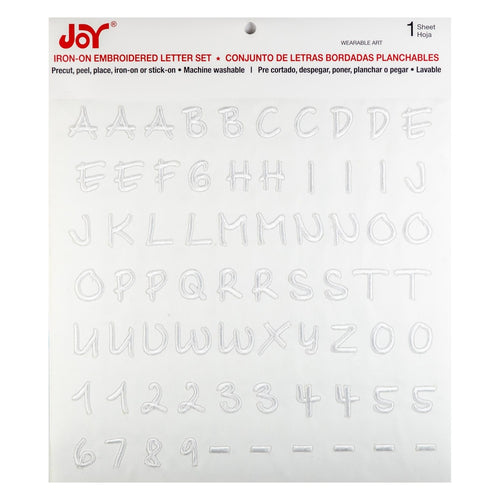 Embroidered Iron-On Letter Sheets Baby Style