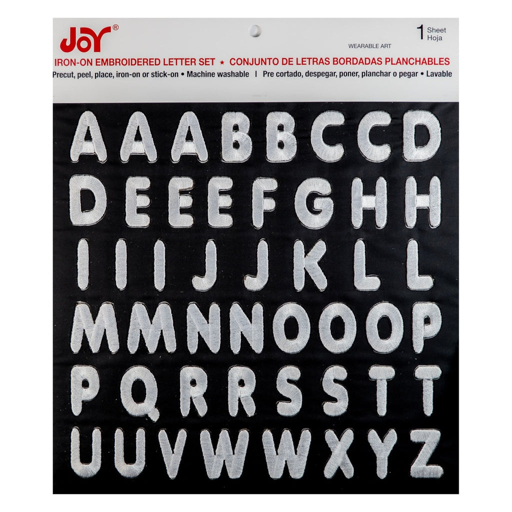 Embroidered Iron-On Letter Sheets Chunky Style
