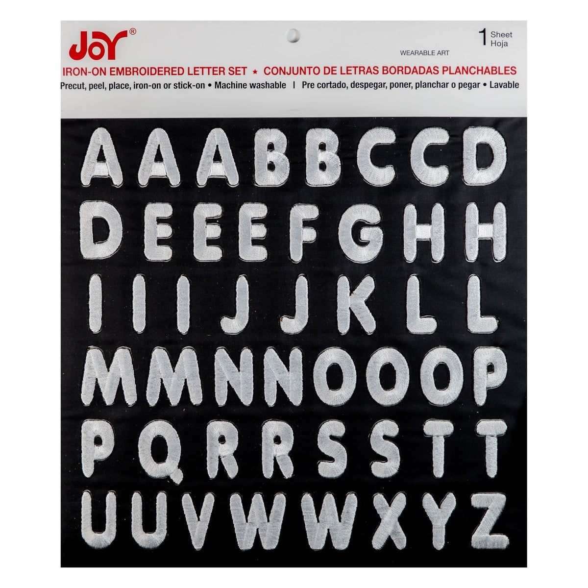 Embroidered Iron-On Letter Sheets Chunky Style