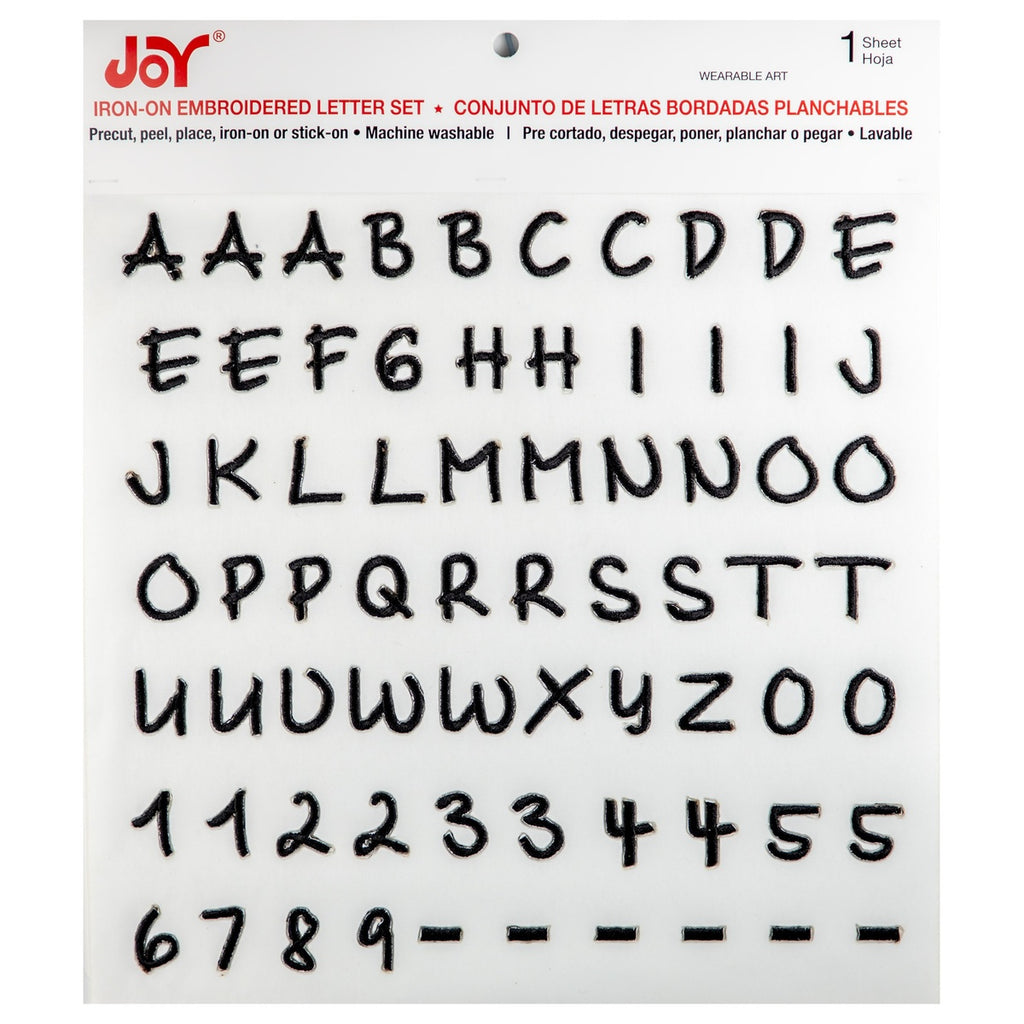 Embroidered Iron-On Letter Sheets Baby Style